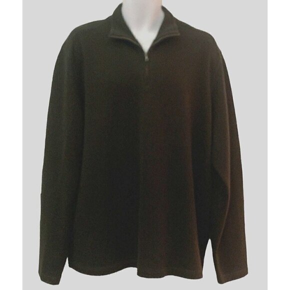Apt 9 Mens 1/4 Zip Polo Sweater Size XL Long Sleeve Black - Picture 1 of 11